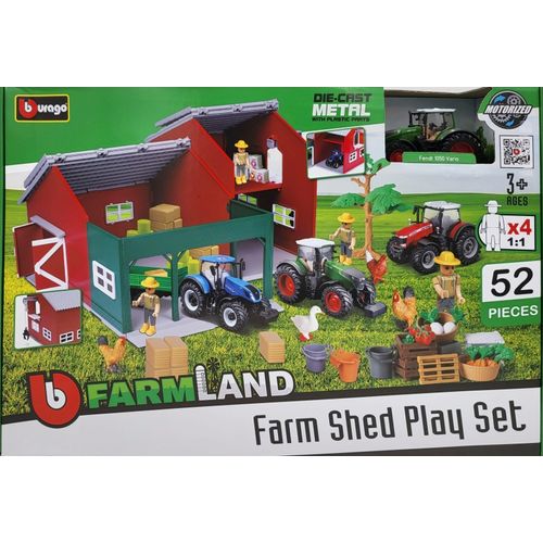 Bburago Spielwelt »Farmland, Farm Hütte«, inkl. FENDT Traktor