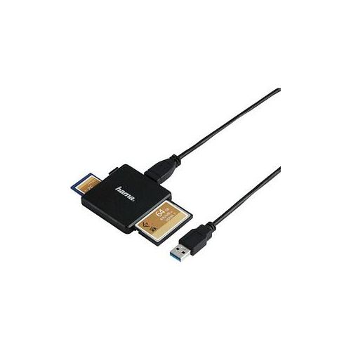 hama USB-3.0-Multikartenleser Multi-microSD, SD, Compact Flash-Kartenleser schwarz