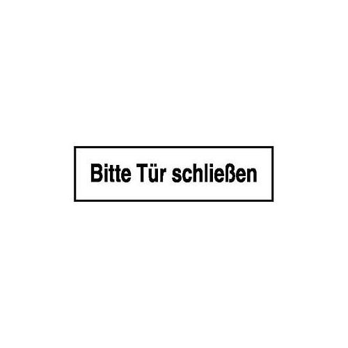 Hinweisaufkleber "Bitte Tür schließen" rechteckig 25,0 x 7,0 cm