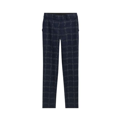 TOM TAILOR Damen TTMIA Slim Hose, blau, Kariert, Gr. 34/30