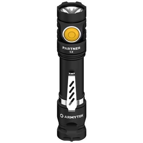 ArmyTek Partner C2 Magnet USB Warm LED Taschenlampe mit Gürtelclip, mit Holster akkubetrieben 1020 lm 118 g