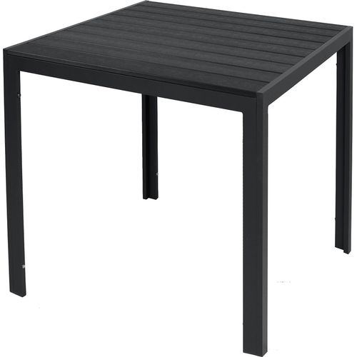 Gartentisch Aluminium und Non-Wood anthrazit / schwarz 90x90cm
