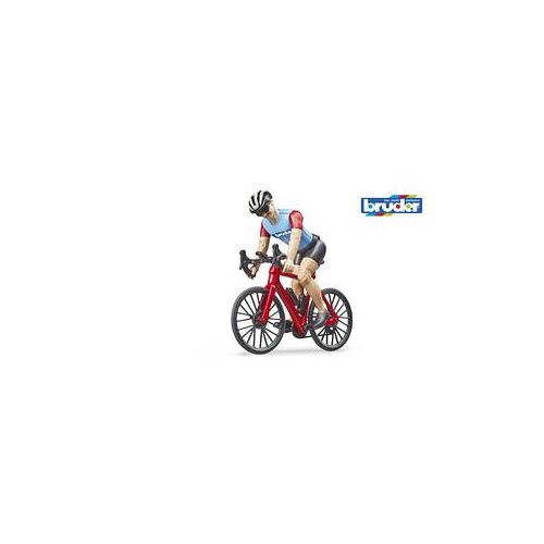 bruder bworld 63110 Rennrad mit Radfahrer Spielfiguren-Set