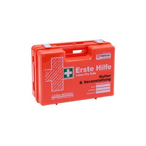 LEINA-WERKE Erste-Hilfe-Koffer Pro Safe Kultur & Veranstaltung DIN 13157 + Erweiterung orange