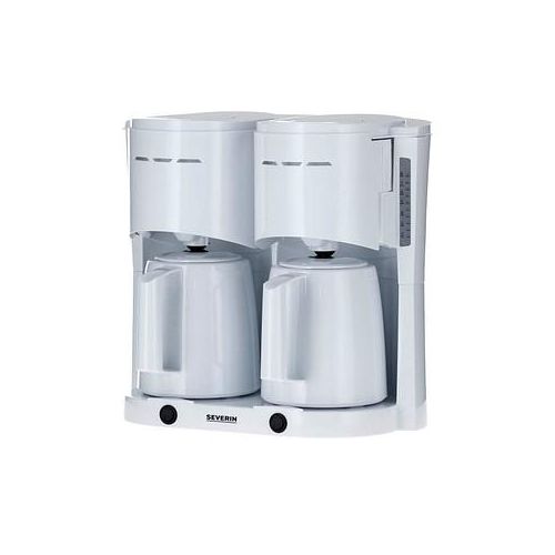 SEVERIN KA 9314 Doppel-Kaffeemaschine weiß, 2x 8 Tassen