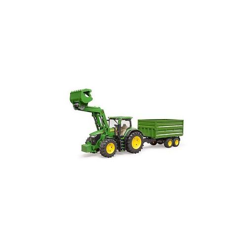 bruder 7R John Deere 350 Traktor mit Frontlader und Tandemachstransportanhänger 3155 Spielzeugauto