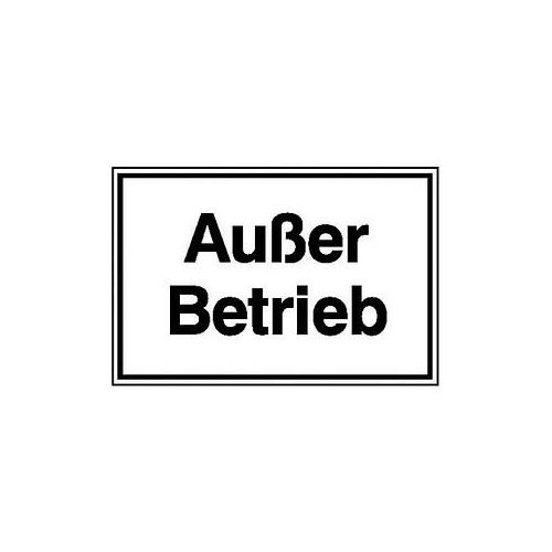 SafetyMarking® Hinweisschild "Außer Betrieb" rechteck 25,0 x 15,0 cm