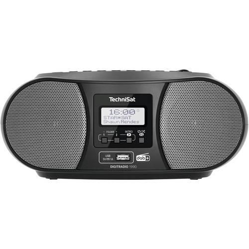 TechniSat DIGITRADIO 1990 CD-Radio DAB+, UKW AUX, Bluetooth®, CD, USB Akku-Ladefunktion, Weckfunktion Schwarz