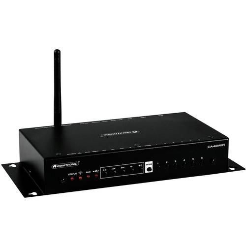 Omnitronic CIA-40WIFI 2.0 Stereo-Verstärker 2x25 W Schwarz AirPlay, DLNA, Internetradio, USB, WLAN