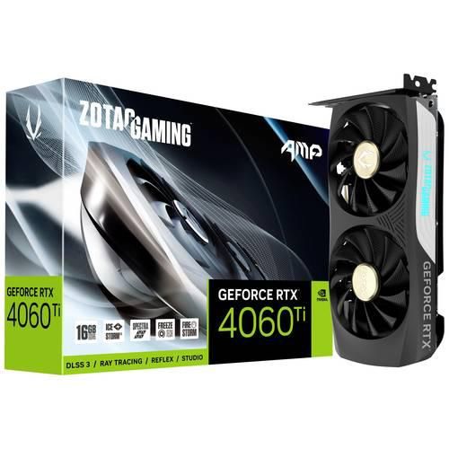 Zotac Grafikkarte Nvidia GeForce RTX 4060 Ti GAMING AMP 16 GB GDDR6-SDRAM PCIe x8 DisplayPort, HDMI® NVIDIA G-Sync, RGB Beleuchtung