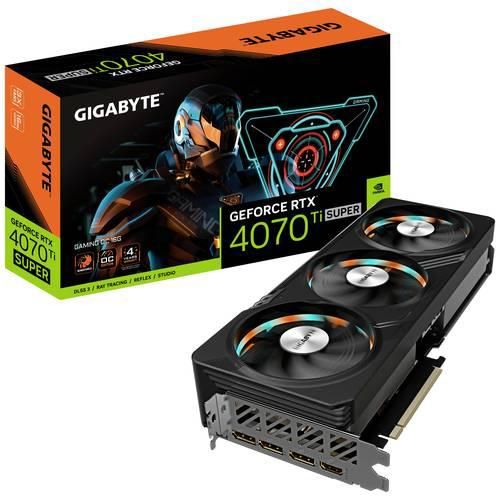 Gigabyte Grafikkarte Nvidia GeForce RTX 4070 Ti Super SUPER GAMING OC 16 GB GDDR6X-RAM PCIe x16 HDMI®, DisplayPort Übertaktet / Overclocked