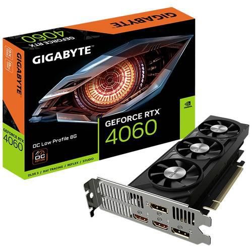 Gigabyte Grafikkarte Nvidia GeForce RTX 4060 OC Low Profile 8 GB GDDR6-RAM PCIe x16 HDMI®, DisplayPort Low Profile, Übertaktet / Overclocked