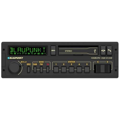 Blaupunkt Hamburg SQM 23 DAB Autoradio DAB+ Tuner, Retro Design, Anschluss für Lenkradfernbedienung, Bluetooth®-Freisprecheinrichtung