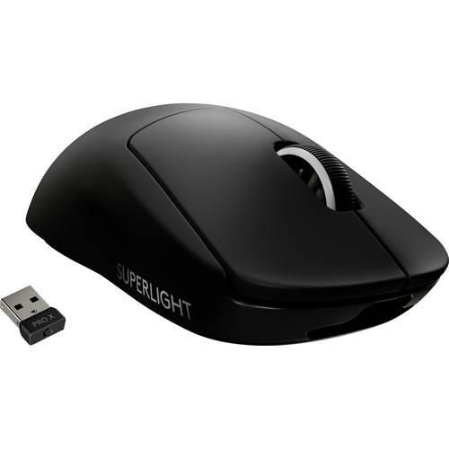 Logitech PRO X SUPERLIGHT Gaming-Maus Funk Optisch Schwarz 5 Tasten 16000 dpi Wiederaufladbar