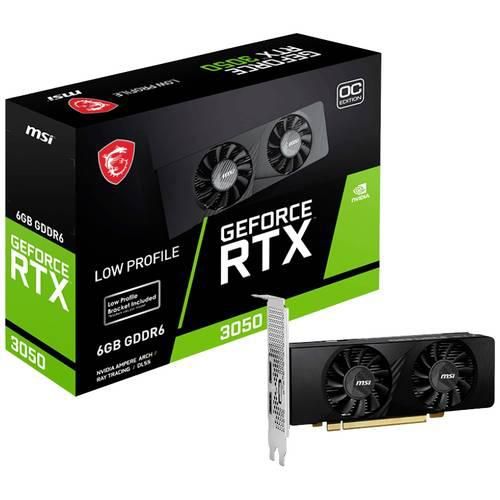 MSI Grafikkarte Nvidia GeForce RTX 3050 LP OC 6 GB GDDR6-RAM PCIe x16 DisplayPort, HDMI® NVIDIA G-Sync, Low Profile, Übertaktet / Overclocked