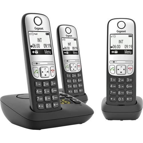 Gigaset A690A Trio DECT/GAP Schnurloses Telefon analog Anrufbeantworter Schwarz