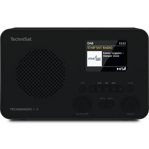 TechniSat TECHNIRADIO 6 IR Internet Taschenradio Internet, DAB+, UKW Bluetooth®, WLAN, Internetradio Weckfunktion Schwarz