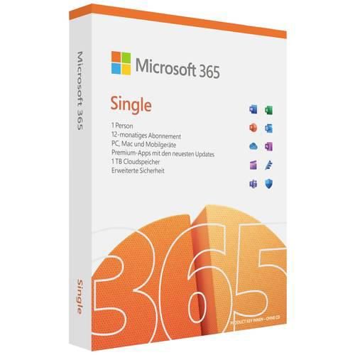 Microsoft Office 365 Single Vollversion, 1 Lizenz Android, iOS, Mac, Windows Office-Paket