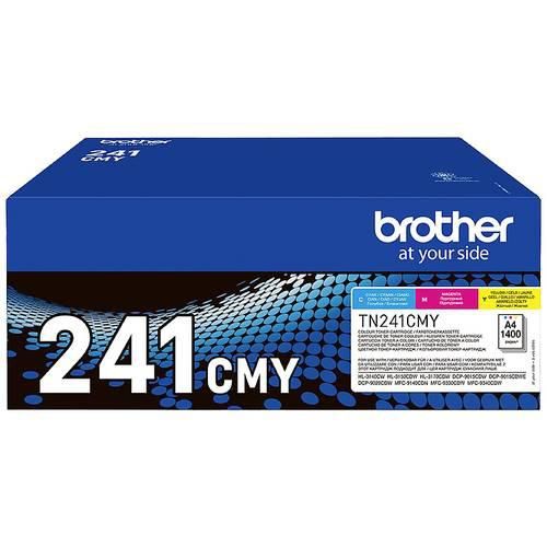 Brother Toner TN-241CMY Original 3er-Pack Cyan, Magenta, Gelb 1400 Seiten TN241CMY