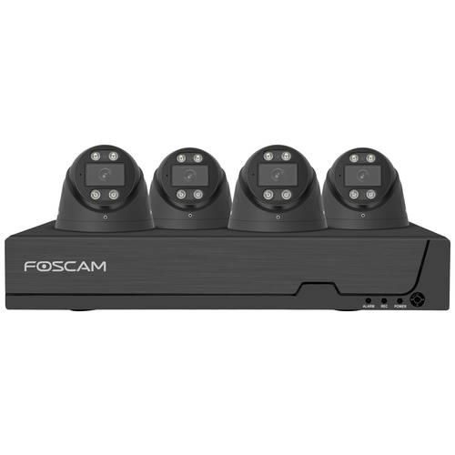 Foscam Netzwerkkamera FN9108E-T4-2T black LAN IP-Überwachungskamera-Set 8-Kanal mit 4 Kameras 3840 x 2160 Pixel