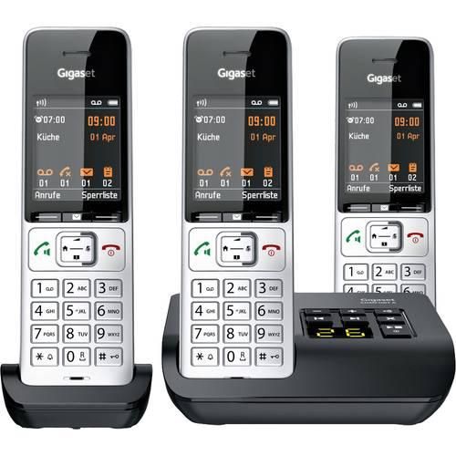 Gigaset COMFORT 500A trio DECT, GAP Schnurloses Telefon analog Babyphone, Freisprechen, für Hörgeräte kompatibel, Headsetanschluss, inkl. Mobilteil, mit Basis,