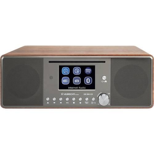 Albrecht DR 895 Internet Tischradio Internet, DAB+, UKW CD, USB, WLAN, Internetradio Walnuss