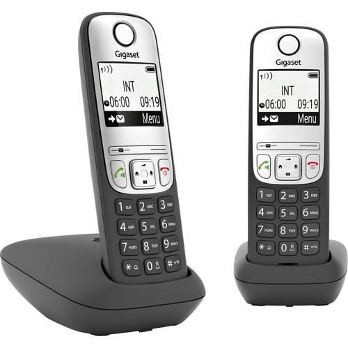 Gigaset A690 Duo DECT Schnurloses Telefon analog Freisprechen, mit Basis, Wahlwiederholung Schwarz