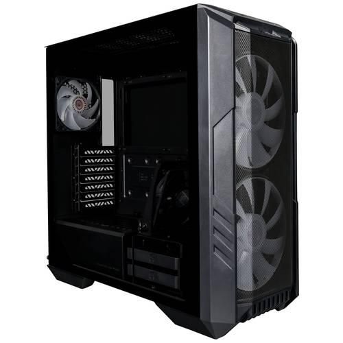 Cooler Master HAF 500 Midi-Tower PC-Gehäuse Schwarz 3 Vorinstallierte LED Lüfter, Seitenfenster, Staubfilter