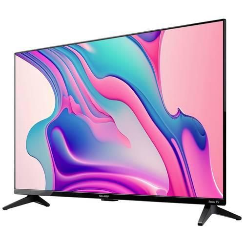 Sharp 32FD2E LED-TV 81 cm 32 Zoll EEK E (A - G) DVB-C, DVB-S, DVB-S2, DVB-T, DVB-T2, WLAN, Smart TV, HD ready Schwarz