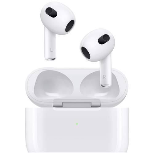 Apple AirPods (3. Gen) + Lightning Case AirPods Bluetooth® Weiß Ladecase, Schweißresistent