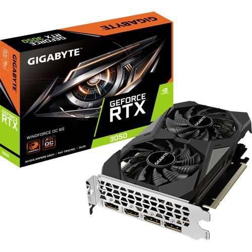 Gigabyte Grafikkarte Nvidia GeForce RTX 3050 WINDFORCE OC 6 GB GDDR6-SDRAM PCIe x16 DisplayPort, HDMI®