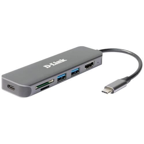 D-Link DUB-2327 6 Port USB-C® (USB 3.2 Gen 2) Multiport Hub Anthrazit