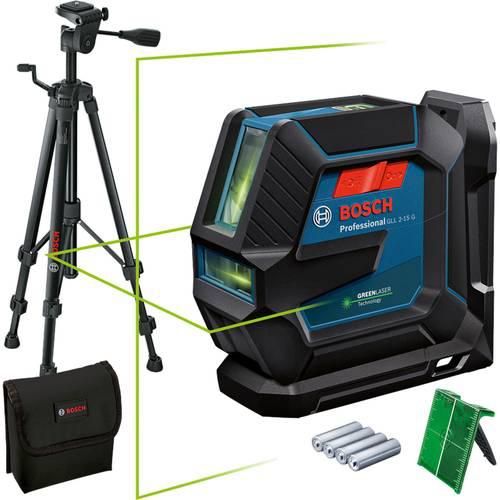 Bosch Professional GLL 2-15 G & Tripod Linienlaser inkl. Tasche, inkl. Stativ Reichweite (max.): 15 m