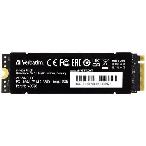 Verbatim Vi7000 2 TB Interne M.2 PCIe NVMe SSD 2280 PCIe 4.0 x4 Retail 49368