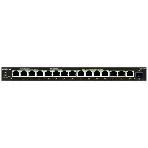 NETGEAR GS316EPP Netzwerk Switch RJ45/SFP 16 Port 1 GBit/s PoE-Funktion