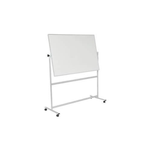 Mobiles Whiteboard Franken U-Act! Line®, Querformat, 2-seitig nutzbar, Stahl weiß emailliert & Aluminium, magnethaftend, Ablageleiste, B 1700 x H 1930 mm