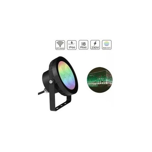 MiBoxer 18W RGB+CCT LED Gartenstrahler WiFi Gartenleuchte mit Erdspieß FUTC09