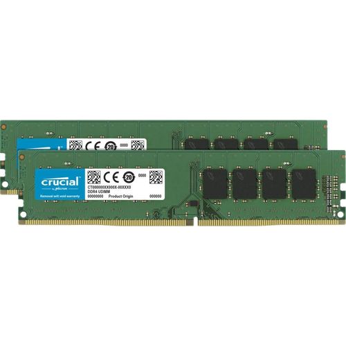 CRUCIAL PC-Arbeitsspeicher "32GB Kit (2 x 16GB) DDR4-3200 UDIMM" Arbeitsspeicher Gr. 32 GB Kit (2x 16 GB), 3200 MHz, grün