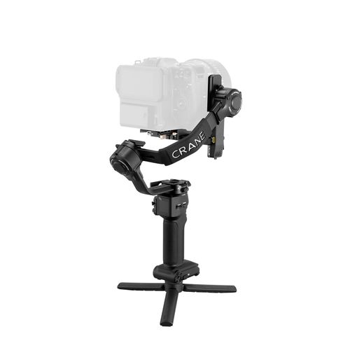 ZHIYUN CRANE 4 Standard-Handheld-3-Achsen-Kamera-Gimbal-Stabilisator, 6 kg Tragkraft, eingebautes 10-W-LED-Fuelllicht, PD-Schnellladeakku mit Mini-Stativ, Tragetasche, Ersatz fuer Canon Nikon Sony DSLR-Kamera