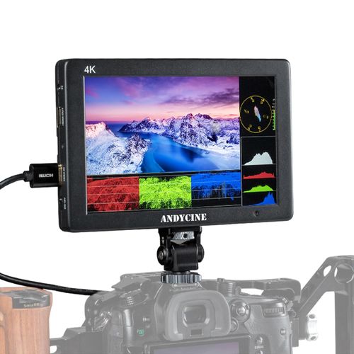 ANDYCINE T7 Plus 7 Zoll DSLR-Kamera-Feldmonitor Director-Videomonitor 3D-Luts 450 Nits Helligkeit mit 4K-HDMI-Eingang/-Ausgang, Ersatz fuer Sony Canon Nikon DSLR-Kamera