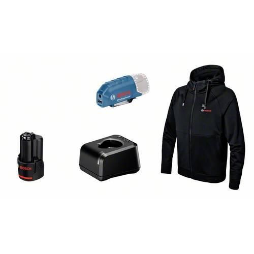 Bosch Professional 06188000GC920 Beheizbarer Hoodie GHH 12+18V inkl. Akku, Ladegerät und Adapter B-Ware Kleider-Größe: M