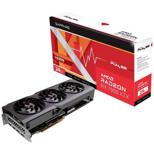 Sapphire Grafikkarte AMD Radeon RX 7900 XTX Gaming Pulse Overclocked 24 GB GDDR6-RAM PCIe HDMI®, DisplayPort Übertaktet / Overclocked