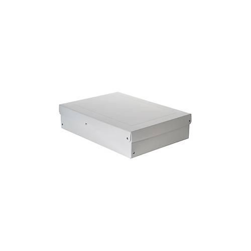 Archivbox Falken PureBox PRO A3, für bis zu 1250 Blatt, DIN ISO 16245-A, mit Beschriftungsfeld, L 440 x B 320 x Füllhöhe 100 mm, FSC®-Pappe, weiß
