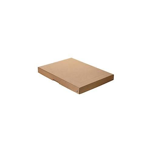 Archivbox Falken PureBox Nature A3, für bis zu 500 Blatt, mit Beschriftungsfeld, L 440 x B 320 x Füllhöhe 40 mm, FSC®-Pappe, braun