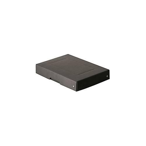 Archivbox Falken PURE Box Black A5, für bis zu 500 Blatt, mit Beschriftungsfeld, L 250 x B 180 x Füllhöhe 40 mm, Blauer Engel, FSC®-Pappe, schwarz