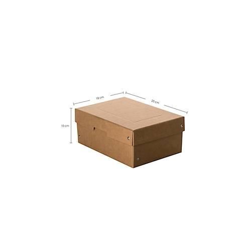 Archivbox Falken PureBox Nature A5, für bis zu 1250 Blatt, mit Beschriftungsfeld, L 250 x B 180 x Füllhöhe 100 mm, FSC®-Pappe, braun