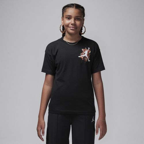 Jordan Jumpman T-Shirt mit Blumendesign (ältere Kinder) - Schwarz