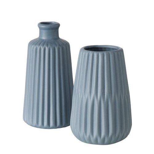 Boltze Vase Esko 2er-Set, Blau