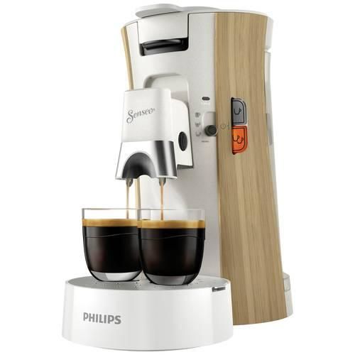 SENSEO® CSA240/05 Kaffeepadmaschine Weiß, Holz