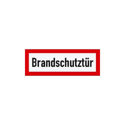 Brandschutzaufkleber "Brandschutztür" rechteckig 29,7 x 10,5 cm